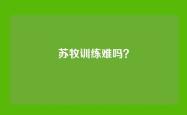 苏牧训练难吗？