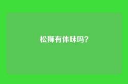 松狮有体味吗？