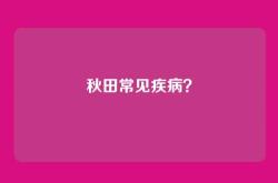 秋田常见疾病？