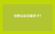 伯恩山运动量多少？