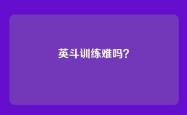 英斗训练难吗？