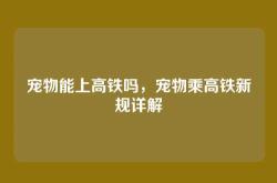 宠物能上高铁吗，宠物乘高铁新规详解