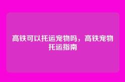 高铁可以托运宠物吗，高铁宠物托运指南
