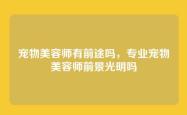 宠物美容师有前途吗，专业宠物美容师前景光明吗