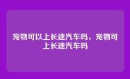 宠物可以上长途汽车吗，宠物可上长途汽车吗