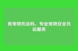 有宠物托运吗，专业宠物安全托运服务