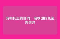 宠物托运靠谱吗，宠物国际托运靠谱吗