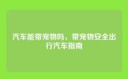 汽车能带宠物吗，带宠物安全出行汽车指南