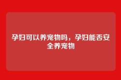 孕妇可以养宠物吗，孕妇能否安全养宠物