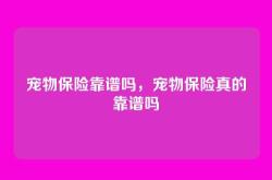 宠物保险靠谱吗，宠物保险真的靠谱吗