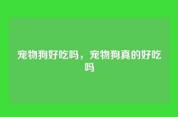 宠物狗好吃吗，宠物狗真的好吃吗