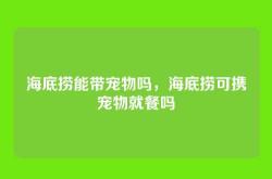 海底捞能带宠物吗，海底捞可携宠物就餐吗