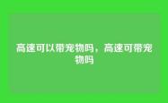 高速可以带宠物吗，高速可带宠物吗
