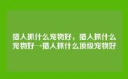 猎人抓什么宠物好，猎人抓什么宠物好→猎人抓什么顶级宠物好