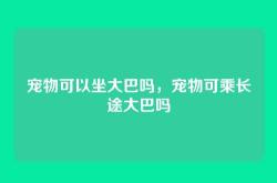 宠物可以坐大巴吗，宠物可乘长途大巴吗