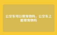 公交车可以带宠物吗，公交车上能带宠物吗