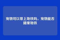 宠物可以带上地铁吗，宠物能否随乘地铁