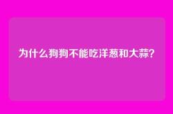 为什么狗狗不能吃洋葱和大蒜？