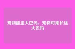 宠物能坐大巴吗，宠物可乘长途大巴吗