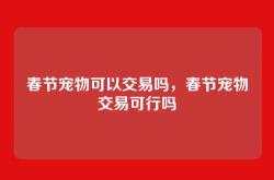 春节宠物可以交易吗，春节宠物交易可行吗