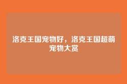 洛克王国宠物好，洛克王国超萌宠物大赏