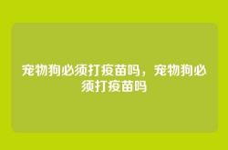 宠物狗必须打疫苗吗，宠物狗必须打疫苗吗