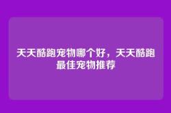 天天酷跑宠物哪个好，天天酷跑最佳宠物推荐