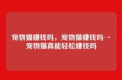 宠物猫赚钱吗，宠物猫赚钱吗→宠物猫真能轻松赚钱吗