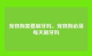 宠物狗需要刷牙吗，宠物狗必须每天刷牙吗