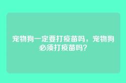 宠物狗一定要打疫苗吗，宠物狗必须打疫苗吗？