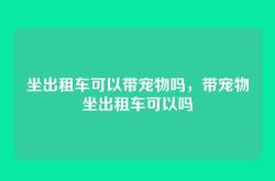 坐出租车可以带宠物吗，带宠物坐出租车可以吗