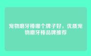 宠物磨牙棒哪个牌子好，优质宠物磨牙棒品牌推荐