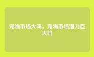 宠物市场大吗，宠物市场潜力巨大吗