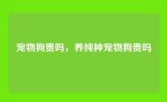 宠物狗贵吗，养纯种宠物狗贵吗
