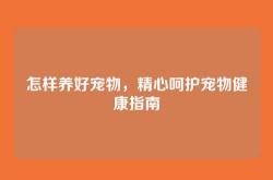 怎样养好宠物，精心呵护宠物健康指南