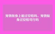 宠物放身上能过安检吗，宠物贴身过安检可行吗