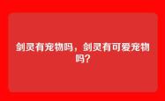 剑灵有宠物吗，剑灵有可爱宠物吗？