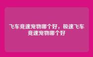 飞车竞速宠物哪个好，极速飞车竞速宠物哪个好