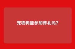 宠物狗能参加葬礼吗？