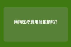 狗狗医疗费用能报销吗？