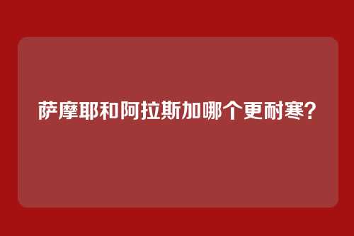 萨摩耶和阿拉斯加哪个更耐寒?