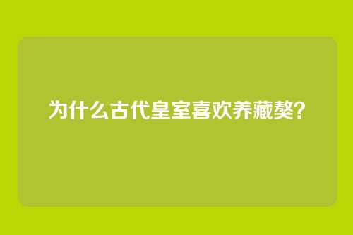 为什么古代皇室喜欢养藏獒？