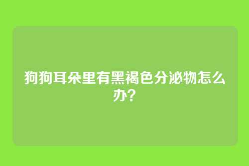 狗狗耳朵里有黑褐色分泌物怎么办？