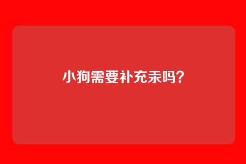 小狗需要补充汞吗？