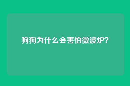 狗狗为什么会害怕微波炉？