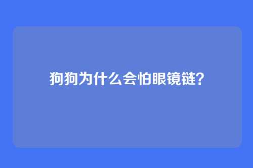 狗狗为什么会怕眼镜链？