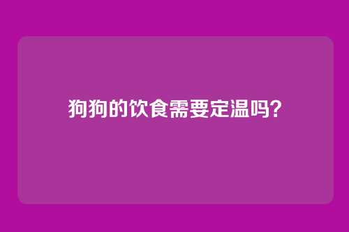 狗狗的饮食需要定温吗?