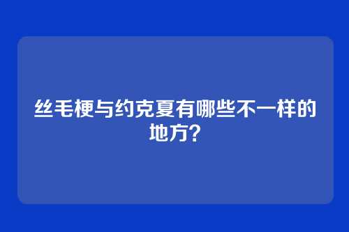 丝毛梗与约克夏有哪些不一样的地方?