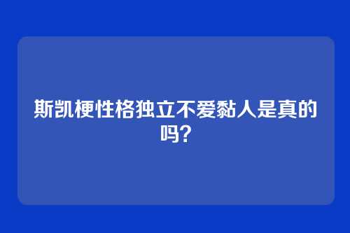 斯凯梗性格独立不爱黏人是真的吗？