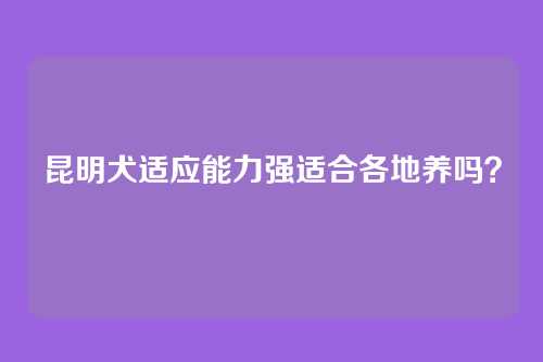 昆明犬适应能力强适合各地养吗？